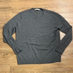 100% Cashmere Everlane Women's Gray Crewneck Sweater